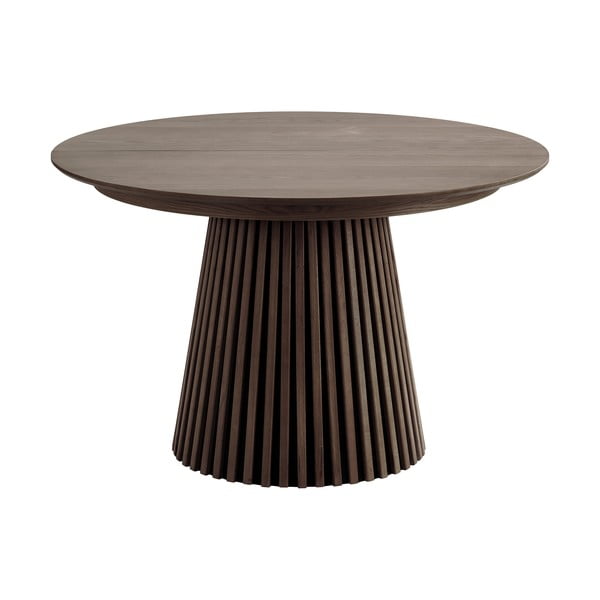 Masă de dining rotundă extensibilă cu blat cu aspect de lemn de stejar ø 120 cm Osaka – House Nordic