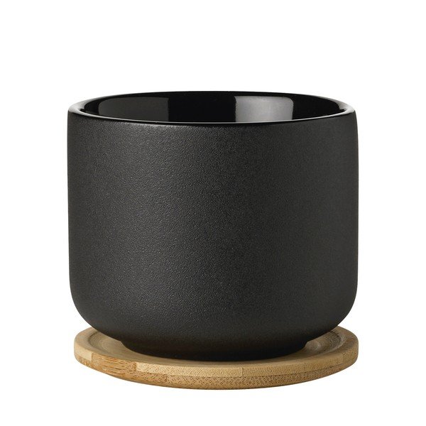 Ceașcă neagră pentru cappuccino din gresie ceramică 200 ml Theo – Stelton