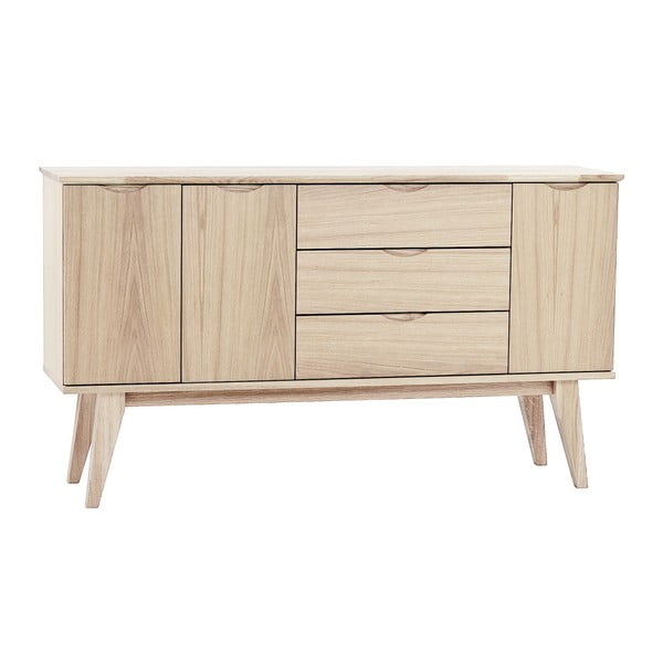 Comodă din lemn de stejat Rowico Aicom, culoare deschisă-image-1