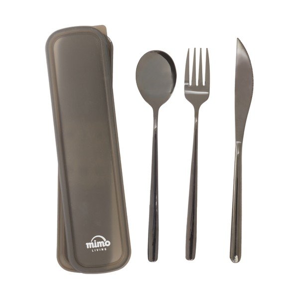 Tacâmuri negru din oțel inoxidabil 3 buc. Mimo – Premier Housewares