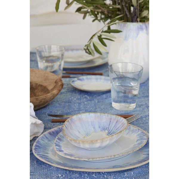 Bol mic alb/albastru din gresie 200 ml Brisa – Costa Nova-image-1