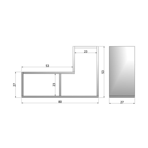 Etajeră cu rafturi WOOOD Tetris, alb-image-2