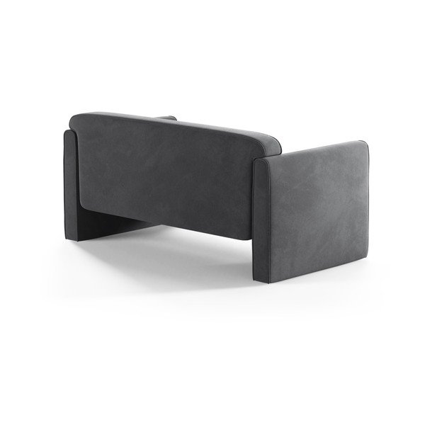 Canapea gri cu tapițerie din catifea 140 cm Abby – Micadoni -image-2