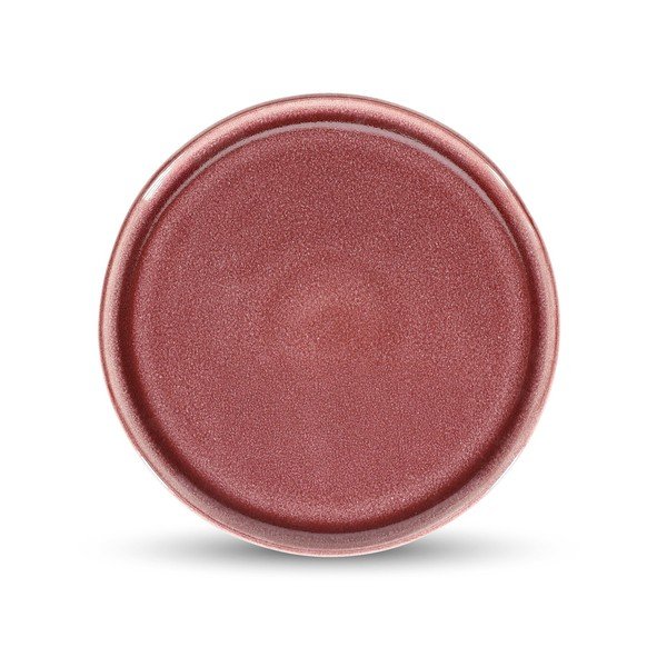 Farfurie burgundy din gresie ø 22 cm Duna – ONA