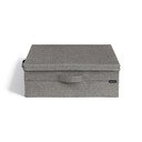 Cutie de depozitare gri din material textil cu capac 46x56x16 cm Soft Storage Low – Bigso