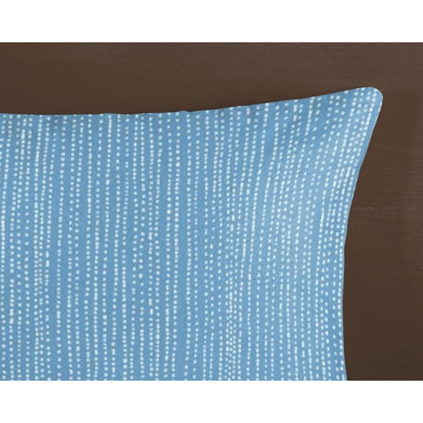 Lenjerie de pat albastră din flanelă pentru pat de o persoană 140x200 cm Lumi – HIP-image-3