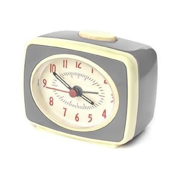 Ceas deșteptător Kikkerland Classic, gri
