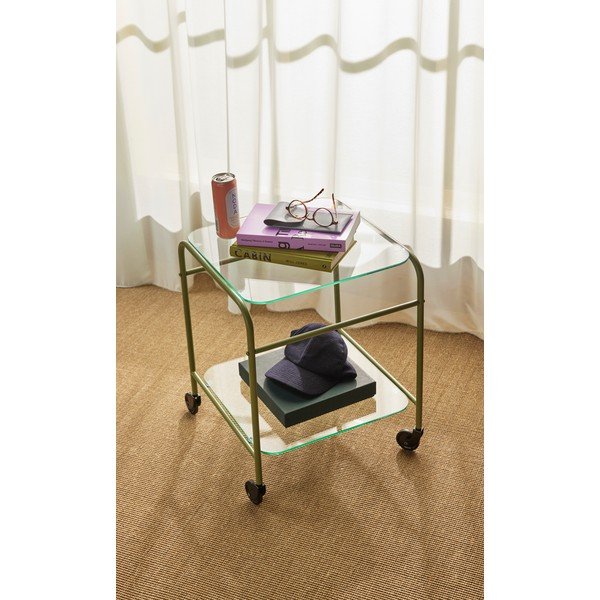 Măsuță de servire cu roți din metal 42x43 cm Zephyr – Hübsch-image-1