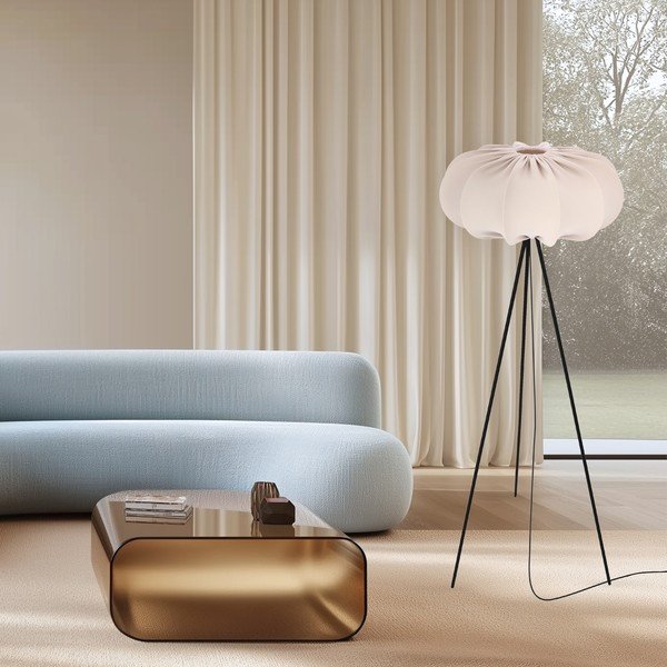 Lampadar bej cu abajur textil (înălțime 147 cm) Cafee – Candellux Lighting-image-1