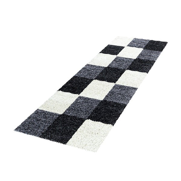 Covor tip traversă negru-alb 80x250 cm Life – Ayyildiz Carpets