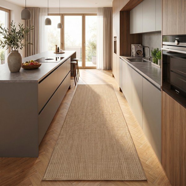 Covor tip traversă pentru interior și exterior bej 80x250 cm Mira 1450 – Ayyildiz Carpets-image-1