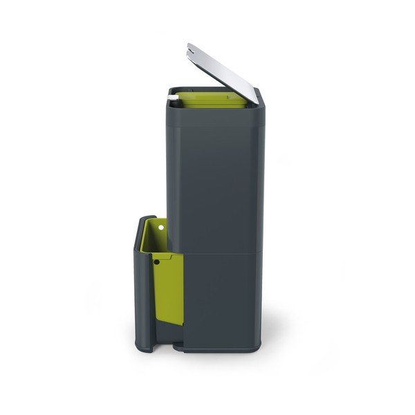 Coș pentru deșeuri reciclabile Joseph Joseph IntelligentWaste Totem 60, gri-image-3