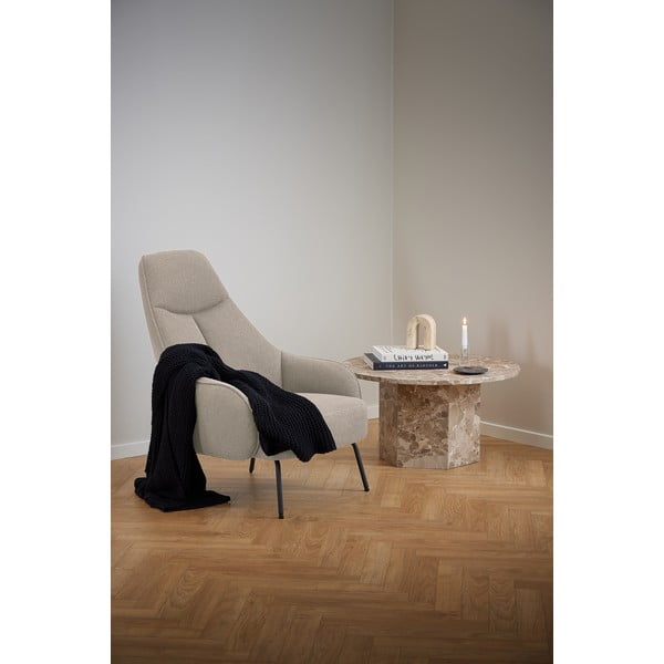 Măsuță de cafea maro deschis rotundă din marmură ø 80 cm Naxos – Actona-image-1