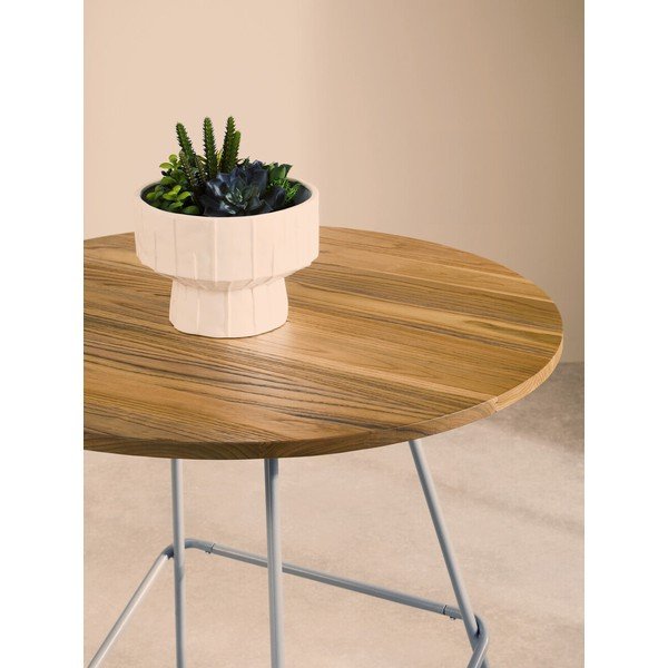 Masă de dining rotundă din lemn de ulm ø 80 cm District – Premier Housewares-image-2