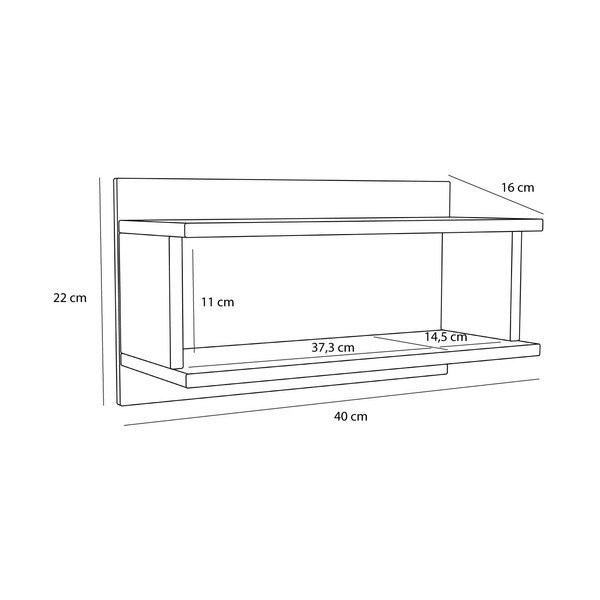 Raft în culoare naturală etajat cu aspect de lemn de stejar 40 cm Misty – Hübsch-image-3