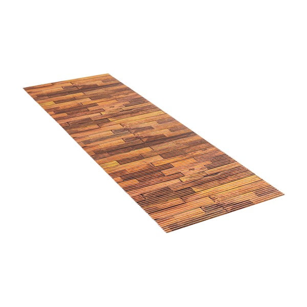 Covoraș de baie maro din plastic 65x200 cm Lambris – Wenko-image-2