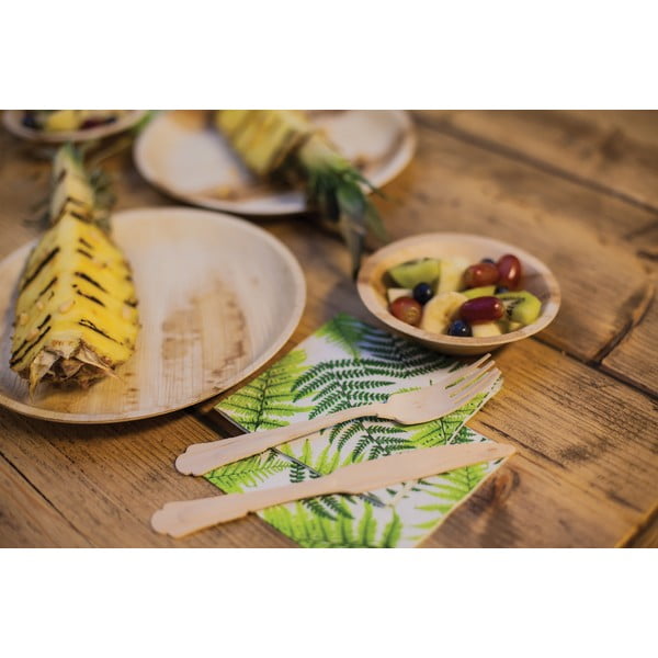 Set 8 tăvi unică folosință din frunză de palmier Esschert Design, ⌀ 17 cm-image-1