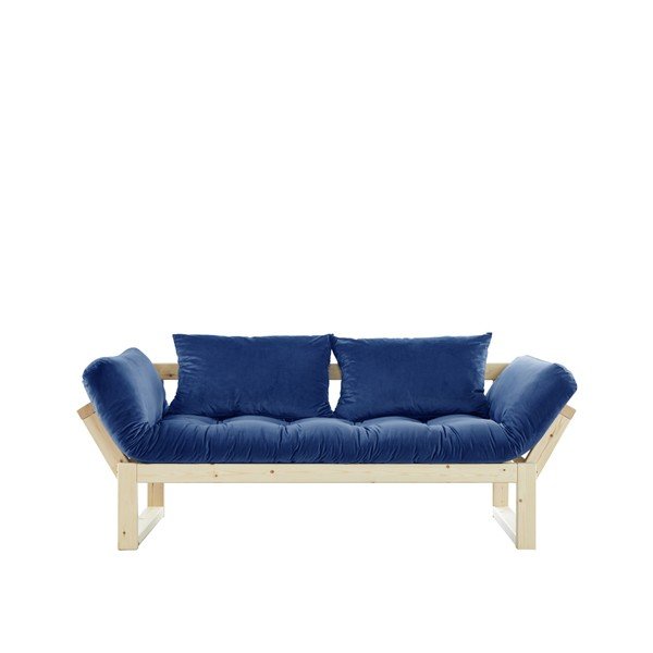 Canapea extensibilă Karup Edge Natural/Velvet Navy-image-4