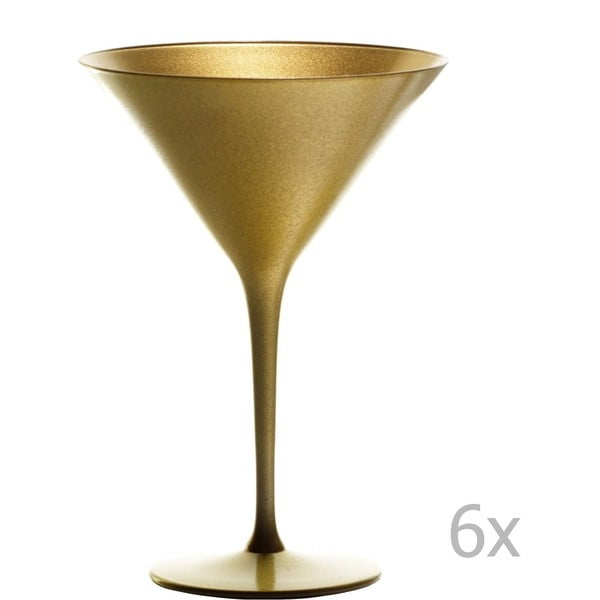 Set 6 pahare pentru cocktail Stölzle Lausitz Olympic Cocktail, 240 ml, auriu