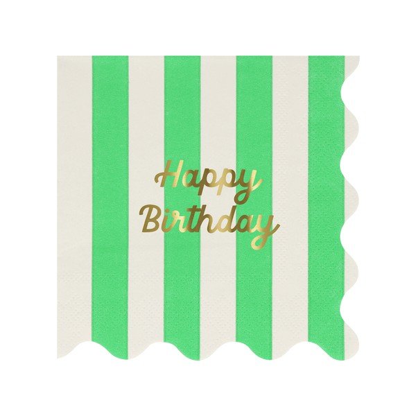 Șervețele 16 buc. din hârtie Happy Birthday – Meri Meri-image-4