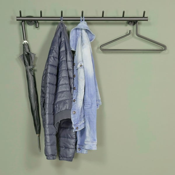 Cuier de perete negru din metal 80 cm Odin – Spinder Design-image-2