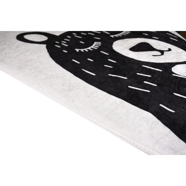 Covor pentru copii alb-negru lavabil 120x180 cm Bear Family v2 – Vitaus-image-2