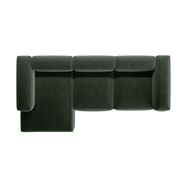 Colțar verde (cu colț pe partea stângă/cu șezlong) Bergamo – Cosmopolitan Design-image-3