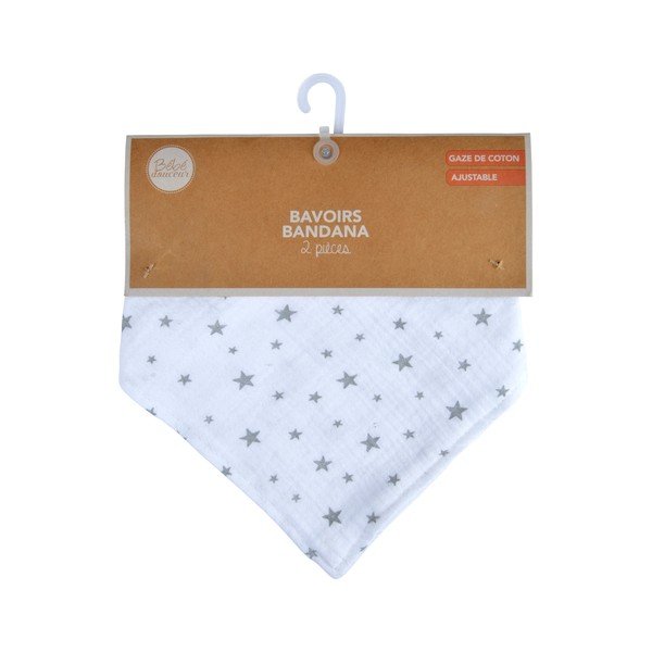 Bavete albe 2 buc. din muselină – Bébé Douceur-image-2