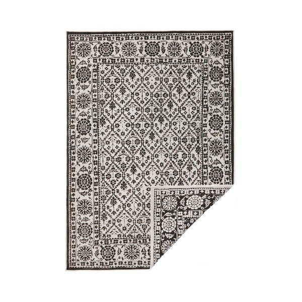 Covor reversibil Bougari Curacao, 120 x 170 cm, negru - alb-image-1