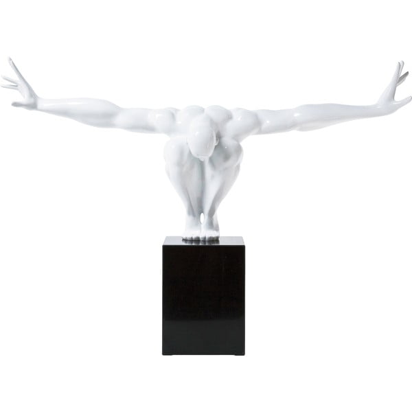 Statuetă decorativă Kare Design Atlet, 75 x 52 cm, alb