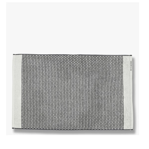 Covoraș de baie negru-alb din material textil 50x80 cm Grid – Mette Ditmer Denmark