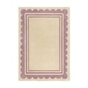 Covor mov/în culoare naturală țesut manual din lână 160x230 cm Lois Scallop – Flair Rugs