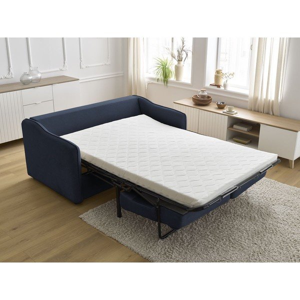 Canapea albastru-închis pentru dormitul zilnic/extensibilă 178 cm Lenny – Bobochic Paris-image-1