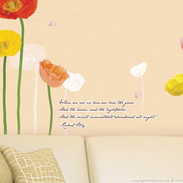 Autocolant Fanastick Poppies Flowers-image-1