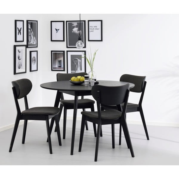 Masă de dining Rowico YuRAi , ∅ 115 cm, negru-image-2