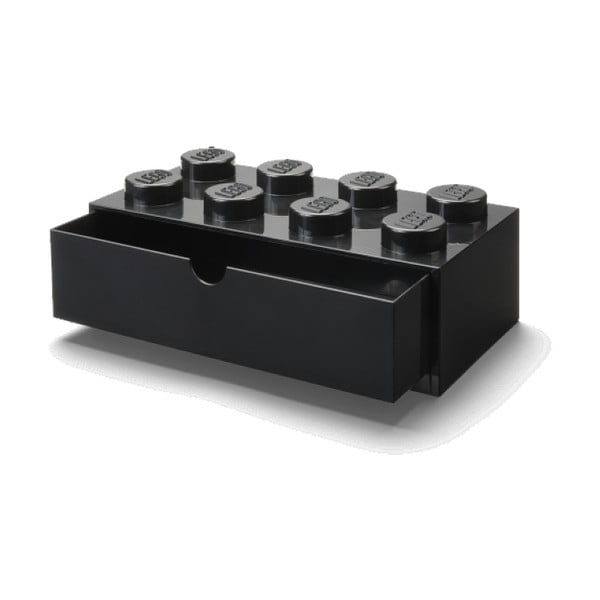 Cutie de birou cu sertar LEGO® Brick, 31,6 x 11,3 cm, negru-image-2