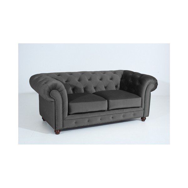 Canapea Max Winzer Orleans Velvet, 196 cm, gri antracit-image-2