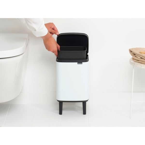 Coș de gunoi alb din oțel 4 l Bo Hi – Brabantia-image-2