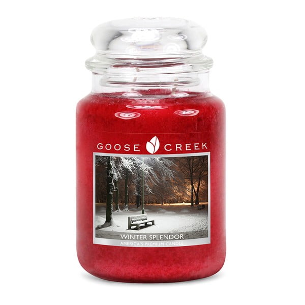 Lumânare parfumată în recipient de sticlă Goose Creek Winter Splendor, 150 ore de ardere