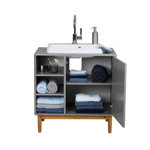 Dulap gri sub chiuvetă fără baterie 80x62 cm Color Bath - Tom Tailor-image-4