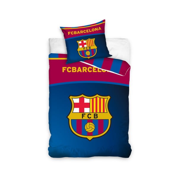 Lenjerie de pat din bumbac pentru copii CARBOTEX FC Barcelona I, 140 x 200 cm