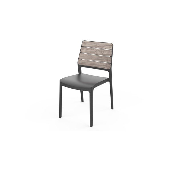 Scaun de grădină gri închis/maro din plastic Deco Porto – Keter-image-2