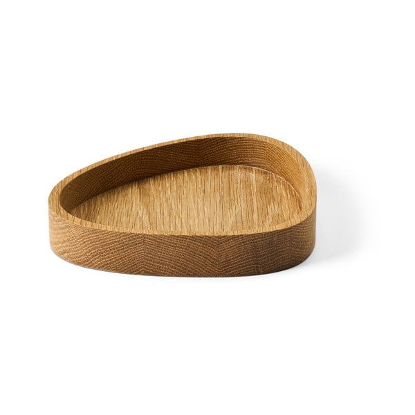 Cutie de depozitare în culoare naturală din lemn, decorativă 18x16x3 cm Curve M – LIND DNA