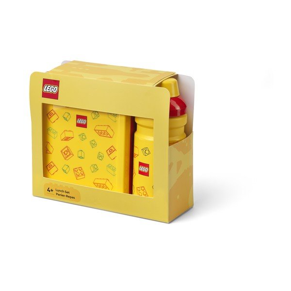 Cutii de gustări pentru copii galbene 2 buc. din plastic Brick – LEGO®-image-2