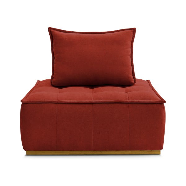 Fotoliu cărămiziu cu tapițerie din chenille Elisa – Bobochic Paris-image-3