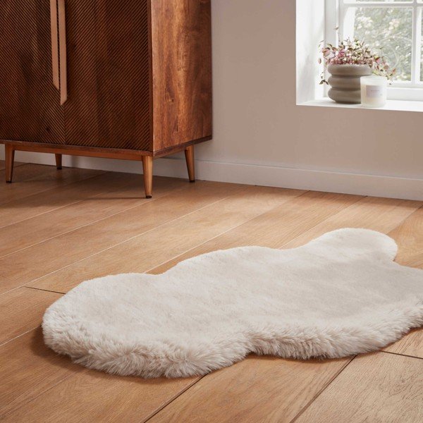 Blană crem sintetică 60x90 cm Super Teddy – Think Rugs-image-2