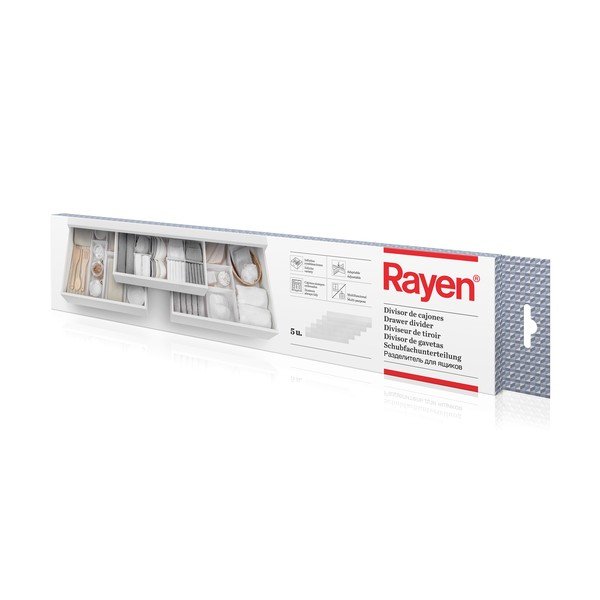 Separatoare pentru sertar 5 buc. din plastic – Rayen-image-2