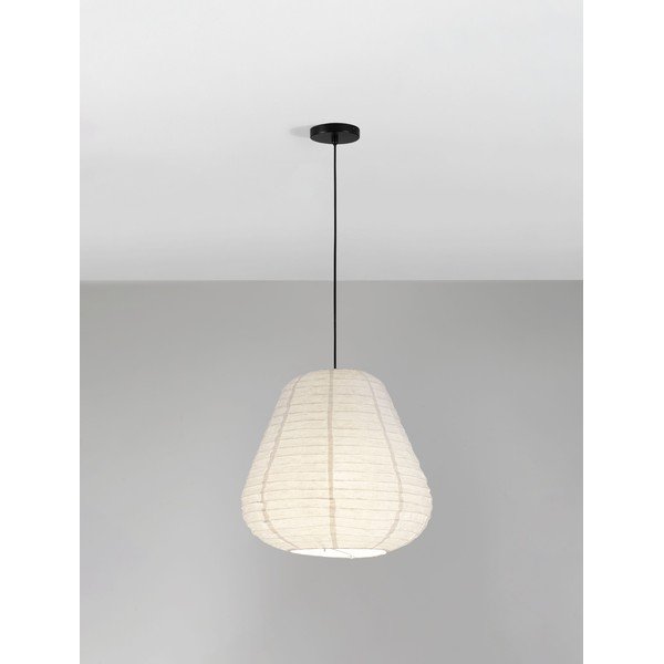 Lustră albă din in ø 50 cm Linnet – Nova Luce-image-3
