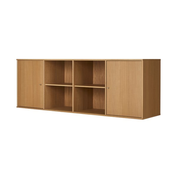Comodă în culoare naturală joasă cu aspect de lemn de stejar suspendată 176x61 cm Mistral – Hammel Furniture-image-1