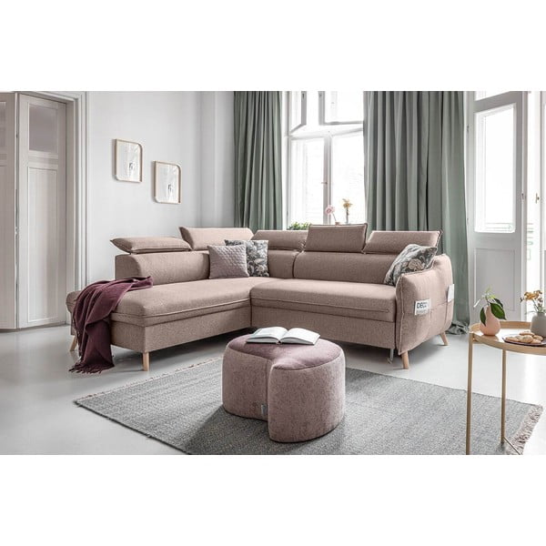 Colțar bej extensibil (cu colț pe partea stângă ) Sweet Harmony – Miuform-image-3